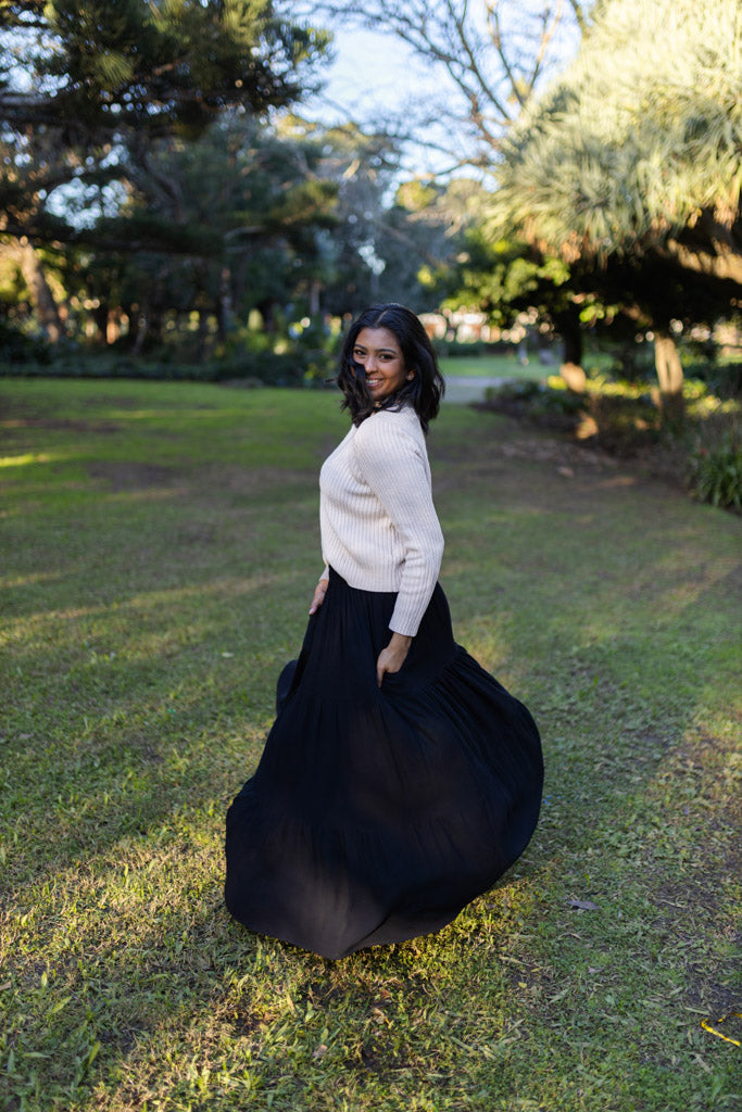 3 Tiered Maxi Skirt