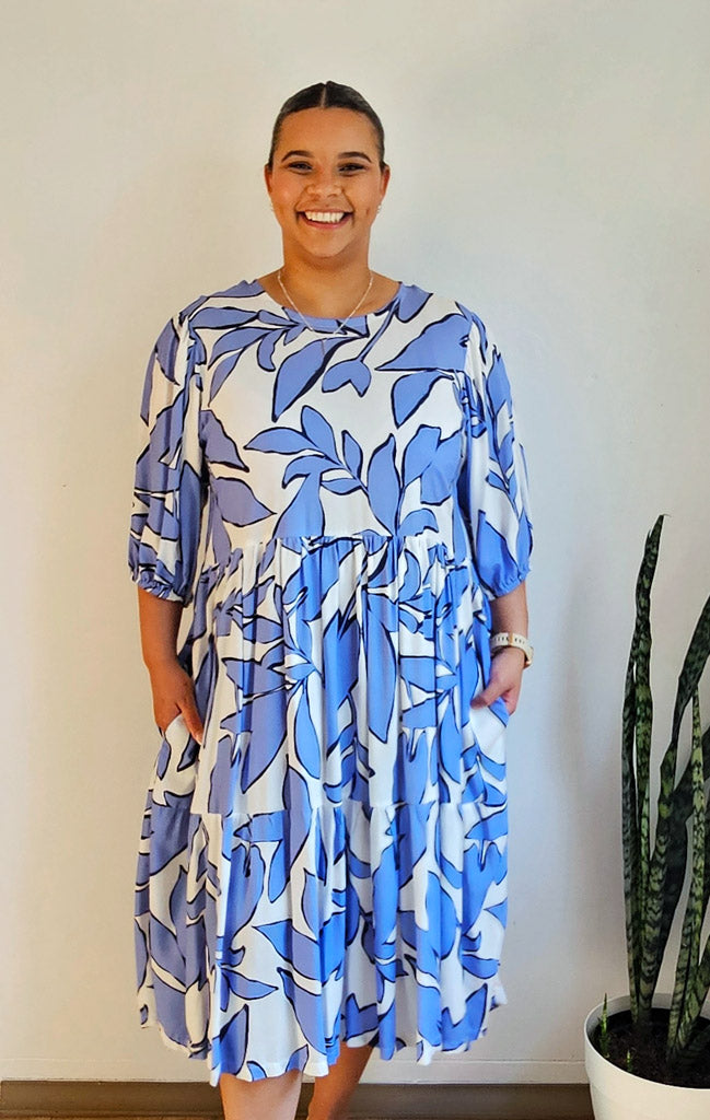 2 Tiered Midi Dress - Ecovero Viscose