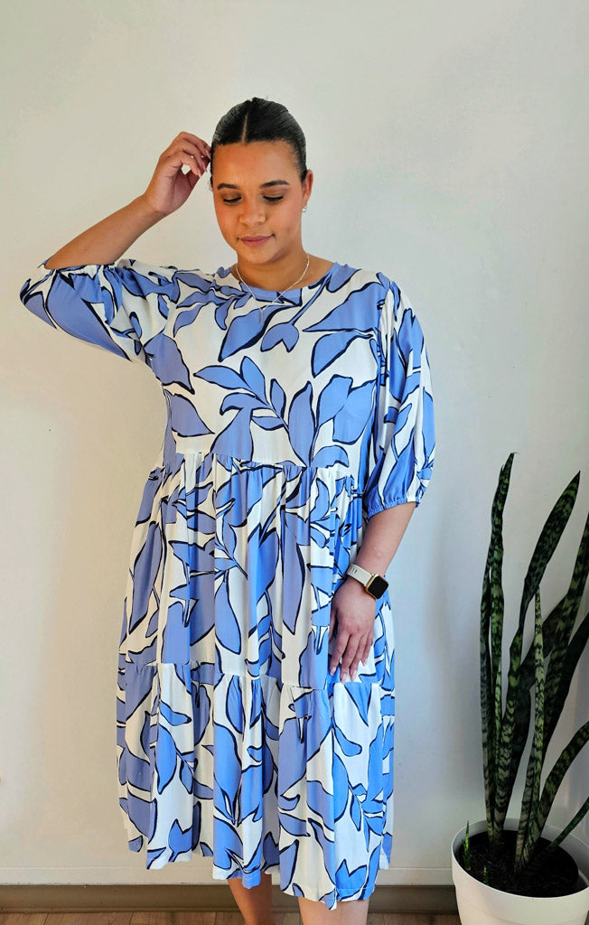 2 Tiered Midi Dress - Ecovero Viscose