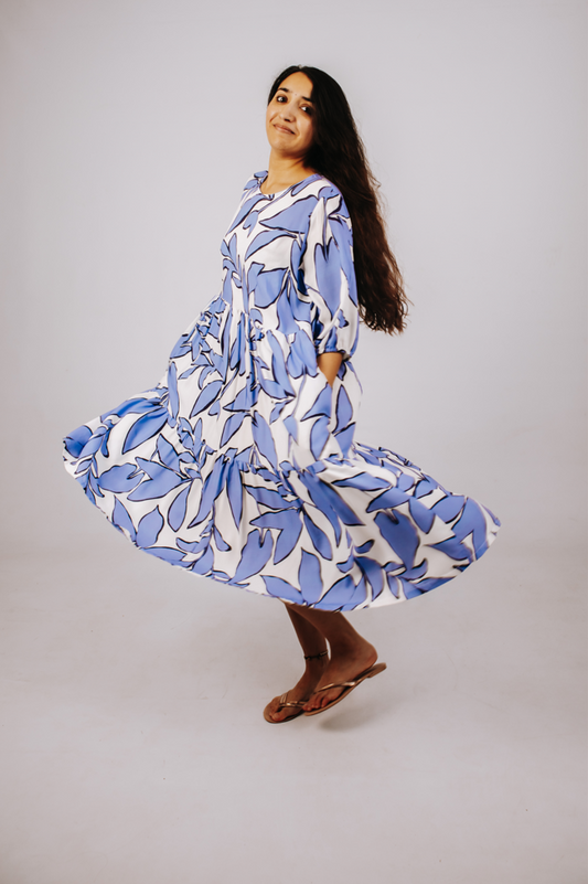 2 Tiered Midi Dress - Ecovero Viscose