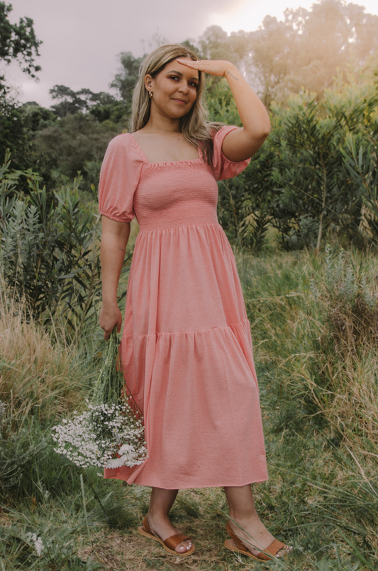 The Cottage Dress - 2 Tiered midi dress - Recycled Plastic