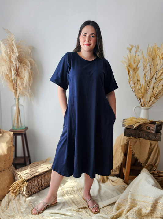 Basic T-shirt dress - 100% Cotton