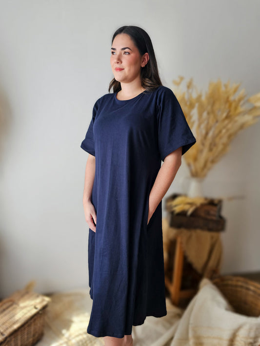 Basic T-shirt dress - 100% Cotton