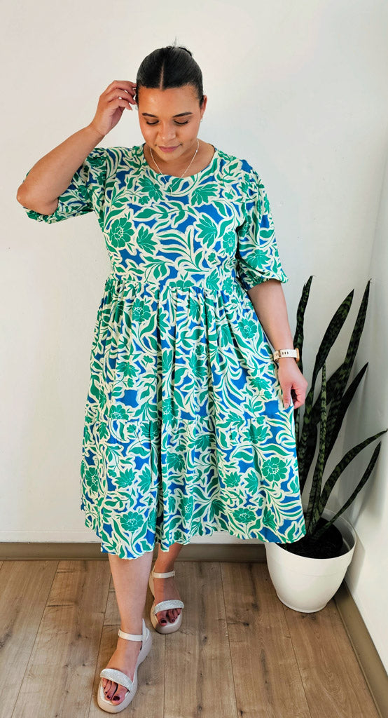 2 Tiered Midi Dress - Ecovero Viscose