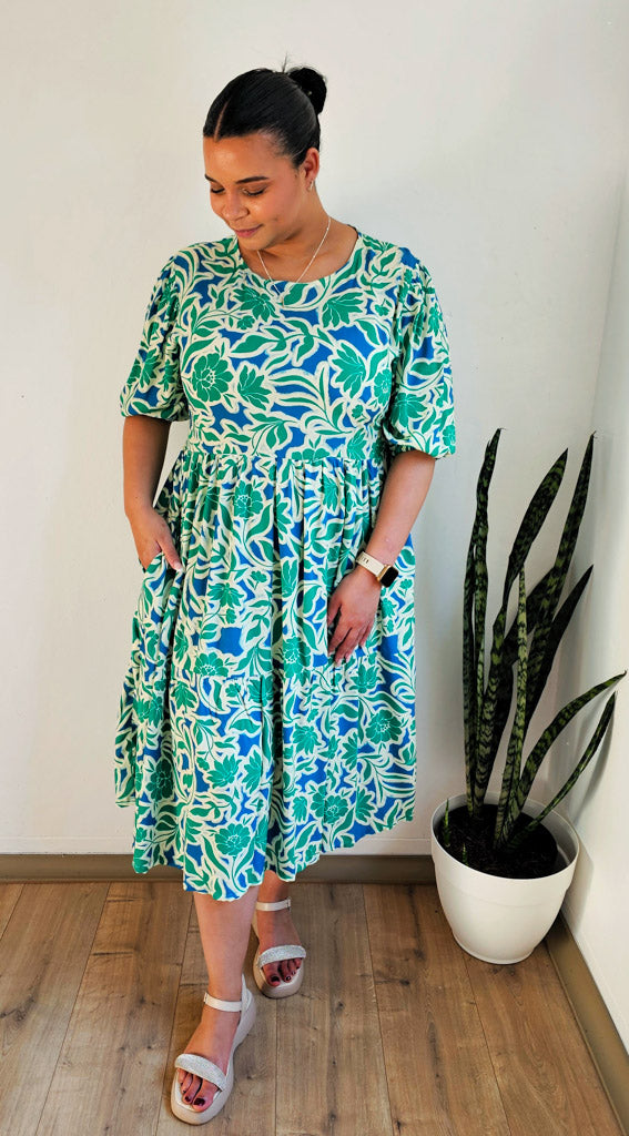 2 Tiered Midi Dress - Ecovero Viscose