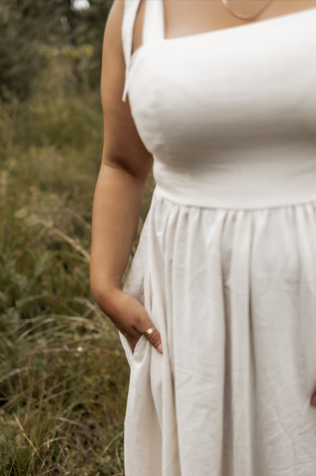 Knots of Love - Bodice Maxi Dress - Linen