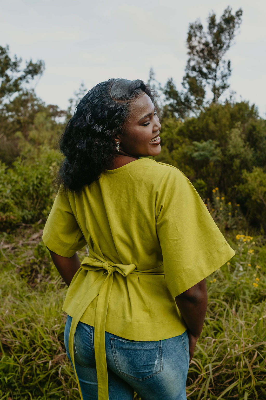 Linen Cotton Wrap Top