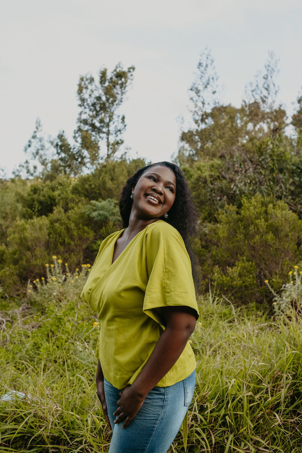 Linen Cotton Wrap Top