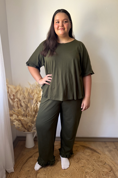 Autumn Pajammer Matching Set - Frilled
