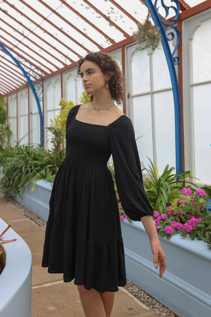 The Cottage 2 Tiered Knee Length Dress (Non-stretch Fabric)