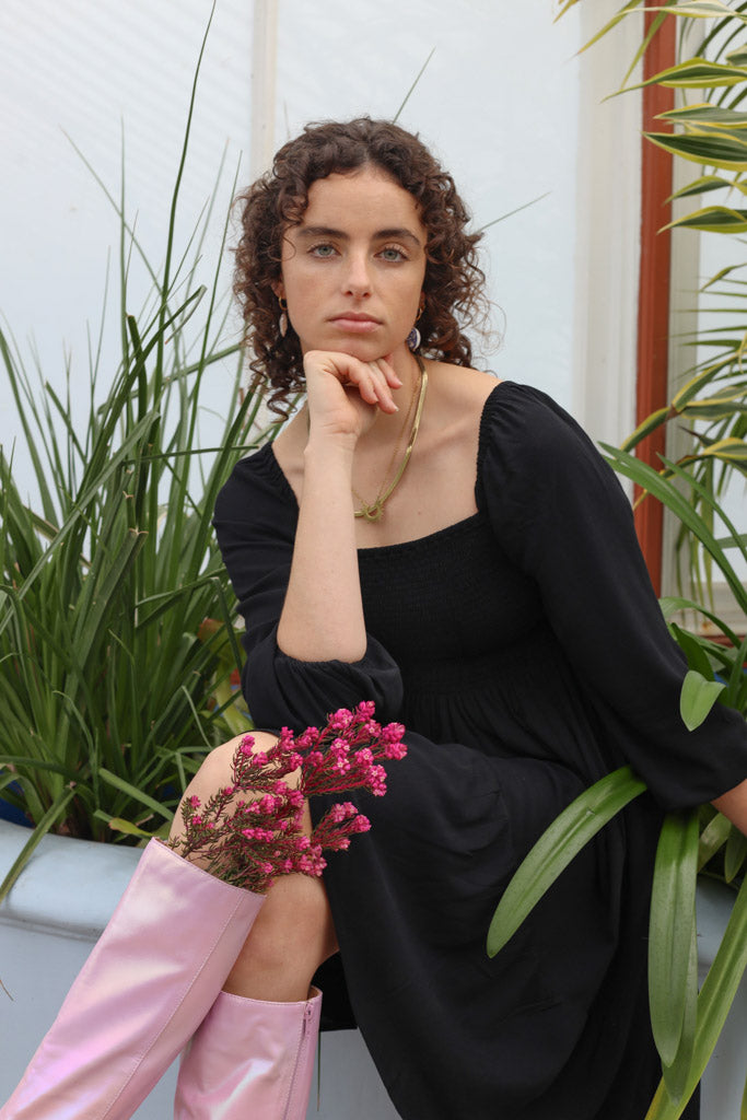 The Cottage 2 Tiered Knee Length Dress (Non-stretch Fabric)