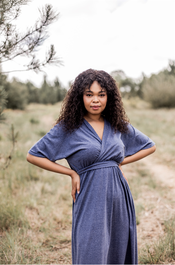 Goddess top wrap dress